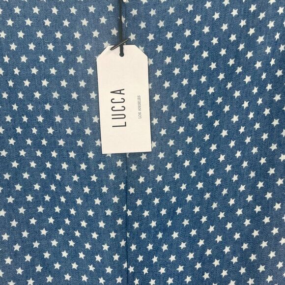 Lucca Couture Kennedi Star Print Front Tie USA Cut Out America Mini Dress - Picture 7 of 9